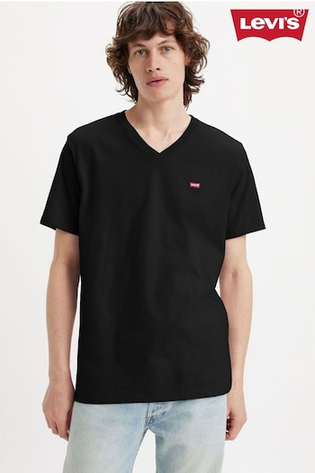 Levi's® Black Original Housemark V-Neck T-Shirt (178657) | £25