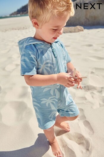 Blue Towelling All-In-One (3mths-7yrs) (178711) | £16 - £20