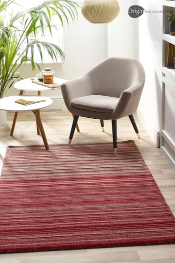 Origin Rug Collection. Red Fine Stripe Rug (178761) | £70 - £220