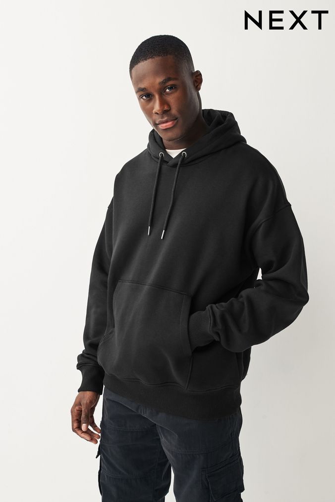 Plain black outlet hoodie mens