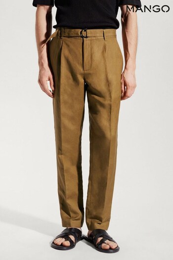 Mango Belt Line asymmetric-hem Trousers (179286) | £60