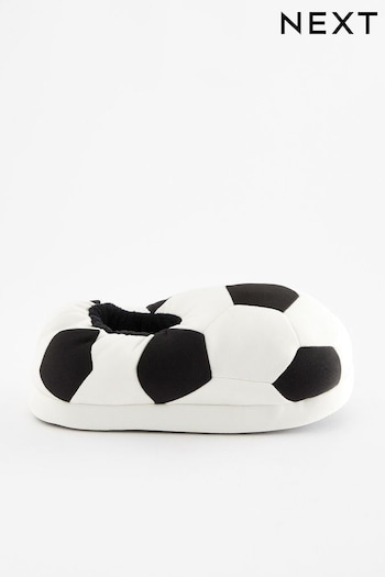 Black/White Football 3D Novelty Slippers (179445) | £14 - £18