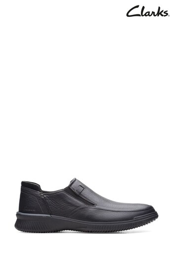 Clarks Black Standard Fit (F) Leather Donaway Step Shoes (17E406) | £75