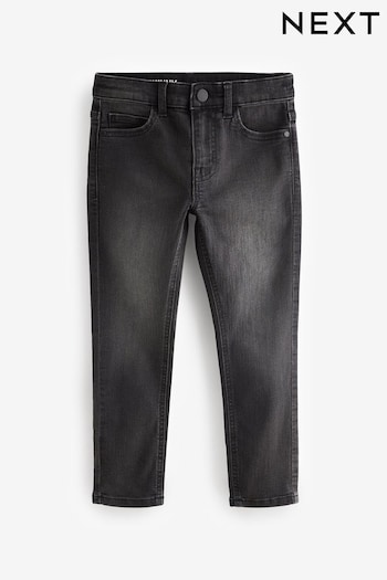 Grey Charcoal Skinny Fit Cotton Rich Stretch Jeans Hem (3-17yrs) (180089) | £12 - £17