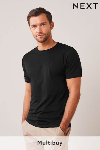 Black Slim Essential Crew Neck T-Shirt (180221) | £8