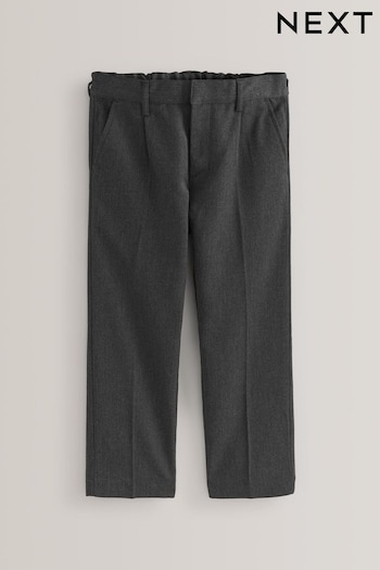 Grey Plus Waist School Pleat Front Jersey Trousers (3-17yrs) (180270) | £9 - £16