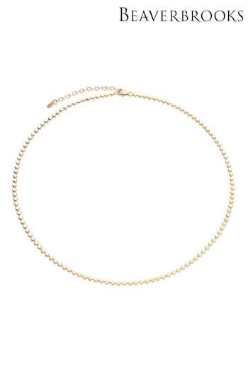 Beaverbrooks Sterling Silver Yellow Gold Plated Circle Necklace (180298) | £95