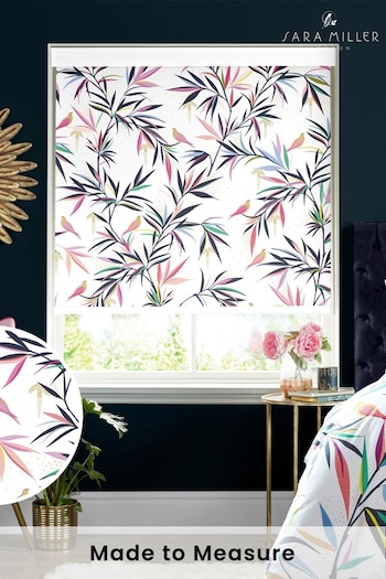 Sara Miller White Bamboo Made to Measure Roller Blinds (180669) | £58