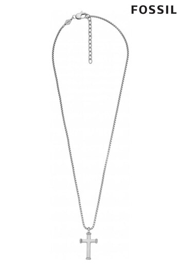 Fossil Jewellery Gents Silver Tone Meaningful Moments Necklace (180705) | £55