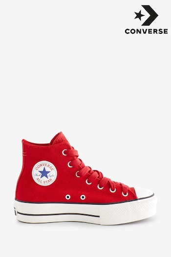 Converse Red Platform Lift Trainers (180896) | £85