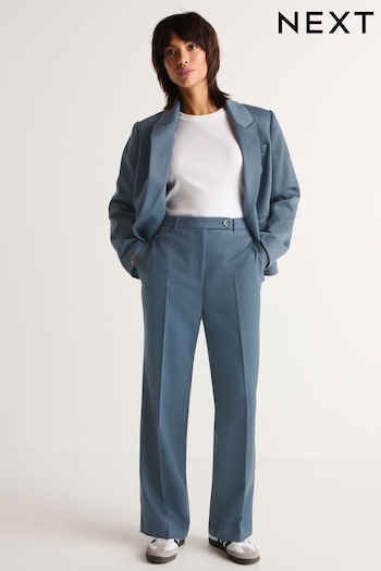 Blue Tailored Twill Straight Leg Trousers (180925) | £40