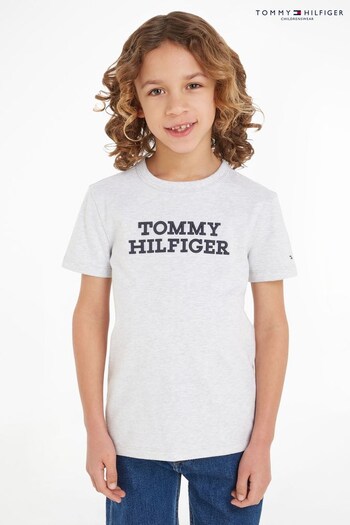 Tommy Hilfiger Kids Grey Logo T-Shirt (180952) | £26 - £29