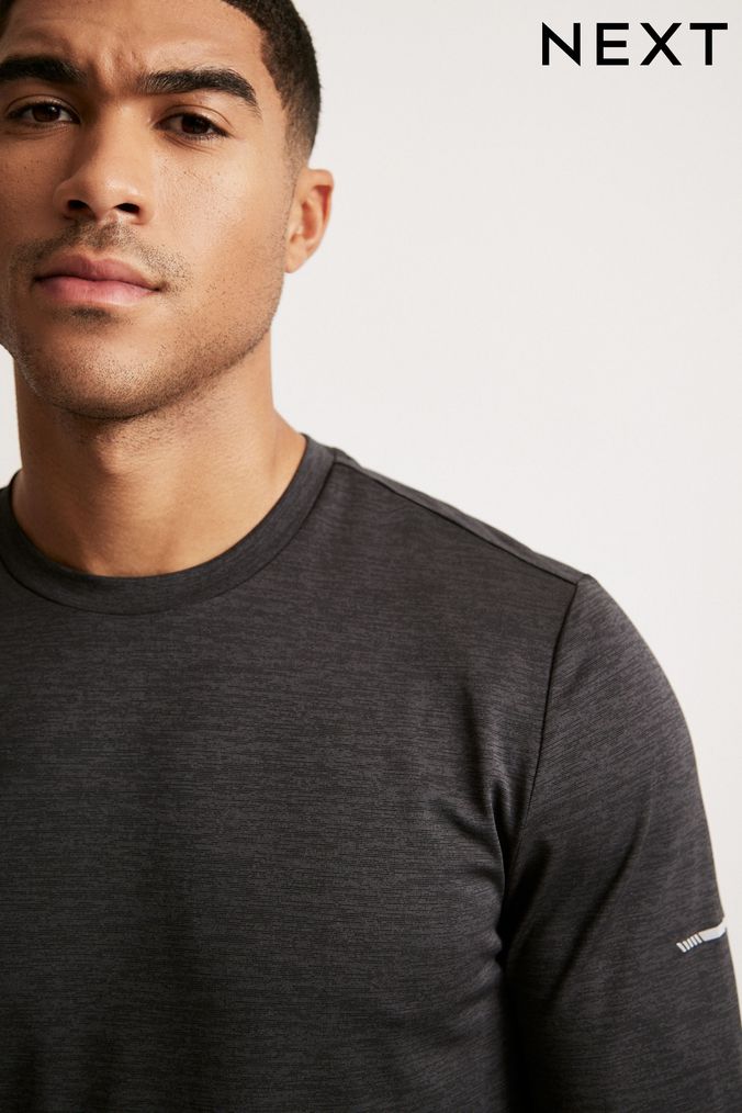 Buy Men s Grey T Shirts Long Sleeve Tops Online Next UK