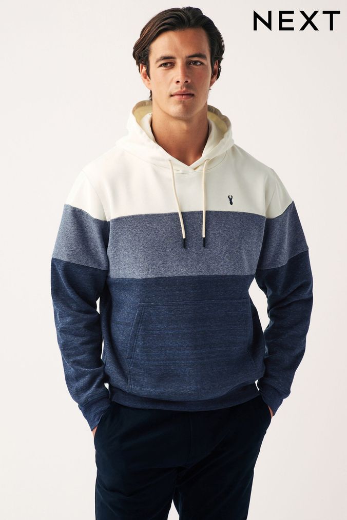 Mens block outlet colour hoodie