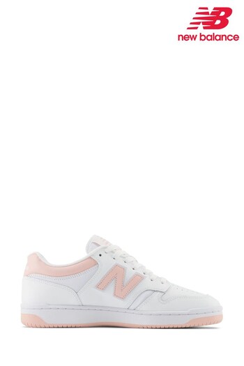 New Balance White/Pink White 480 Trainers (181630) | £90