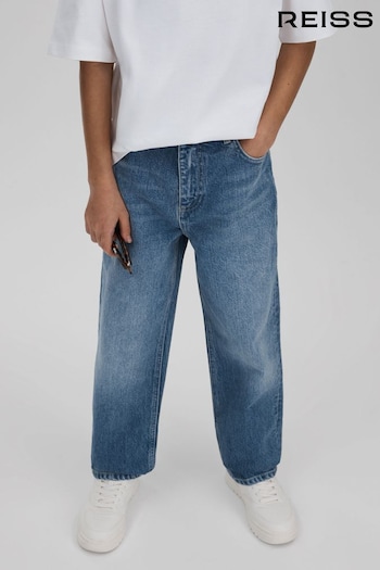 Reiss Mid Blue Ronnie Loose Fit Adjuster Accelerate Jeans (181882) | £44