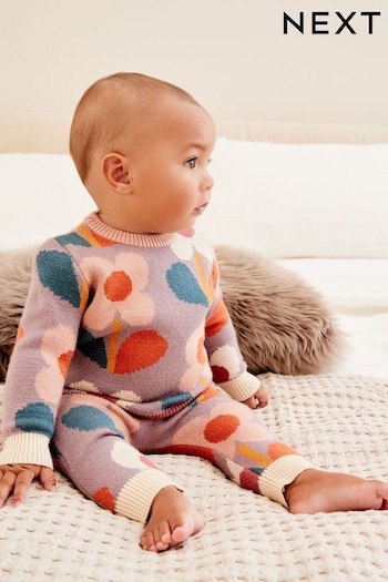 Daisy Bright Knitted Baby 2 Piece Set (0mths-2yrs) (181946) | £20 - £22