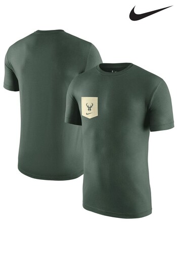 Nike Green Milwaukee Bucks Nike Vs Pocket T-Shirt (182092) | £30