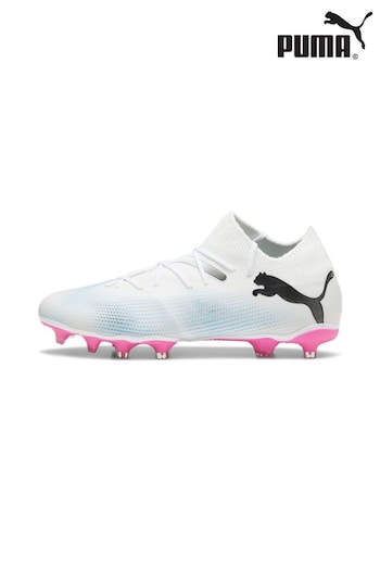 Puma White Future Match 7 Firmground Football Boots (182245) | £80