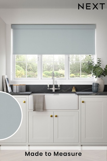 Silver Grey Glow Made to Measure Blackout Roller Blind (182298) | £55