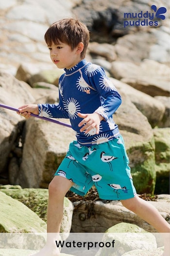 Muddy Puddles Recycled UV Protective Swim Czerwono-niebieska Shorts (182320) | £18