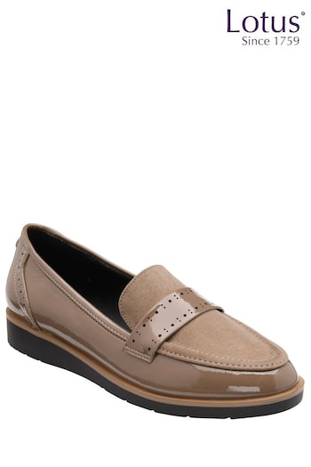 Lotus Natural Wedge Loafers (182329) | £55