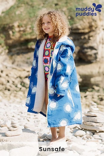 Muddy Puddles Blue Recycled Waterproof Changing Robe Cover-Up (182372) | £65
