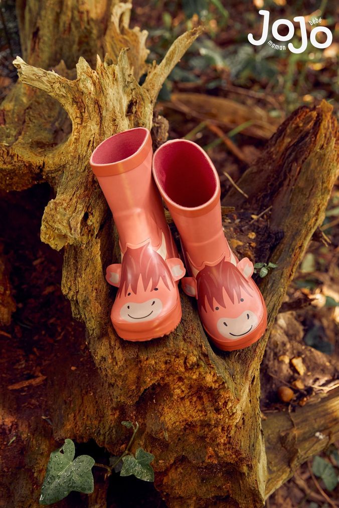 Kids orange wellies top