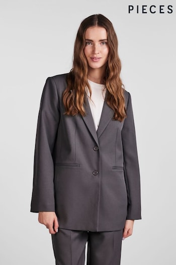 PIECES Grey Relaxed Fit Tailored Blazer (182759) | £48