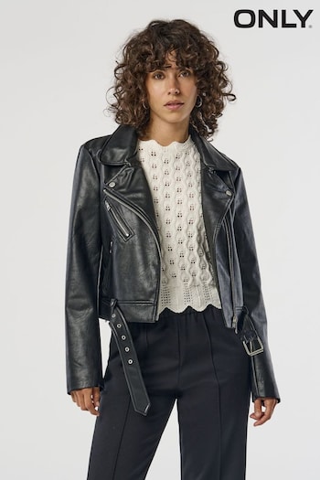 ONLY Black Relaxed Fit Biker Jacket (182767) | £50