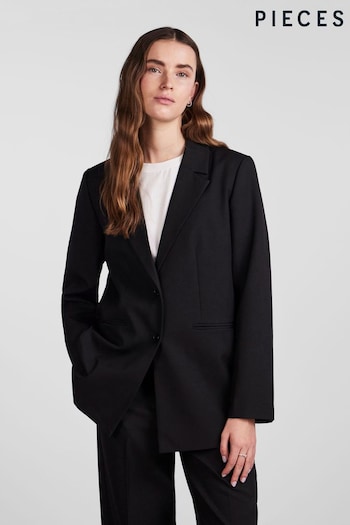 PIECES Black Relaxed Fit Tailored Blazer (182797) | £48