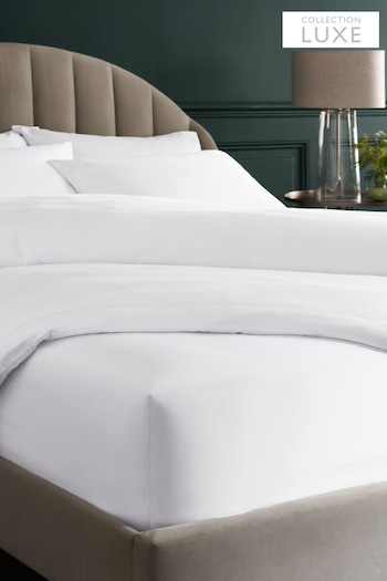 White 300 Thread Count Collection Luxe Extra Deep Fitted Sheet (182915) | £25 - £40