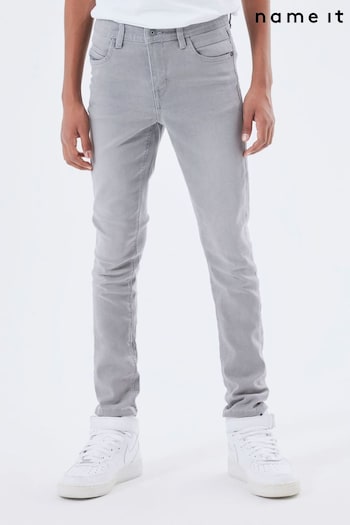Name It Grey Boys Slim Fit Jeans Hem (183016) | £21