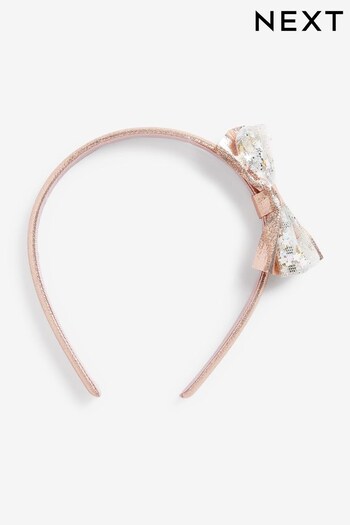 Light Pink Hairband With Tulle Bow (183102) | £7