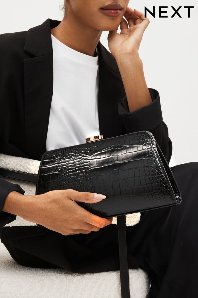 Plain black clutch online