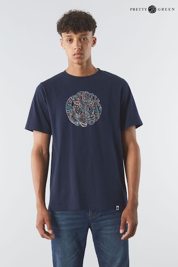 Pretty Green Wonderwall Logo 100% Cotton T-Shirt (183259) | £50