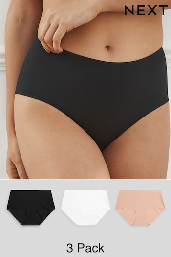 Black/White/Nude Midi No VPL Knickers 3 Pack (183280) | £18