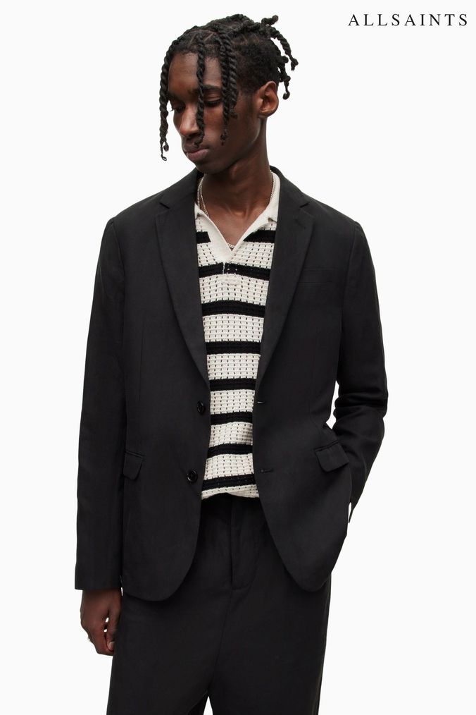 Buy Men s AllSaints Linen Coatsandjackets Online Next UK