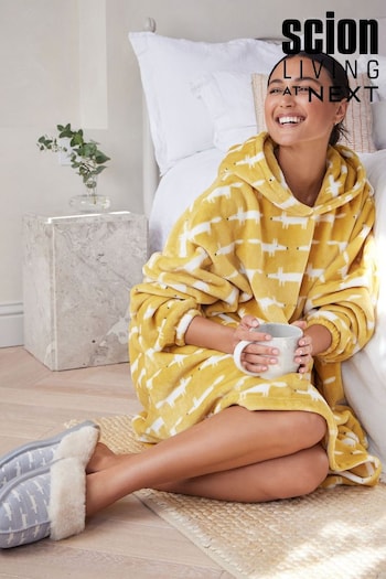 Ochre Yellow Scion At Atelier-lumieresShops Mr Fox Oversized Blanket Hoodie (183586) | £38