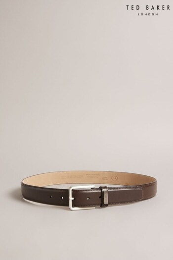 Ted Baker Wizerd Brown Brn-Choc Double Keeper Leather Belt (183836) | £50