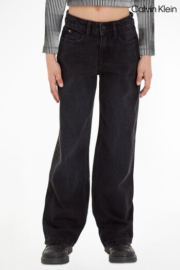 Calvin Klein Kids Wide Leg Black Jeans (183867) | £75