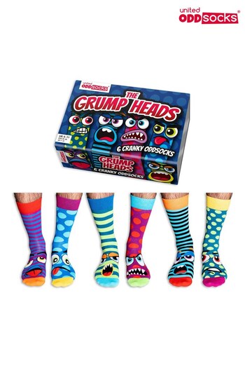 United Odd Socks Multicolour Grump Heads Socks 6 Pack (183930) | £16