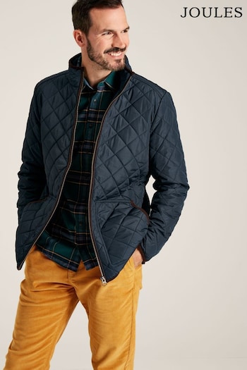 Joules Maynard Navy Diamond Quilted Jacket (183933) | £99.95
