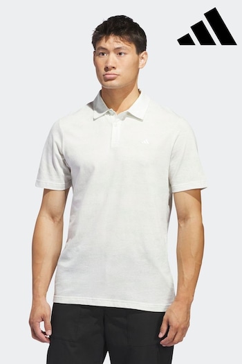 adidas Golf Light White Go To Printed Mesh Polo Shirt (184043) | £55