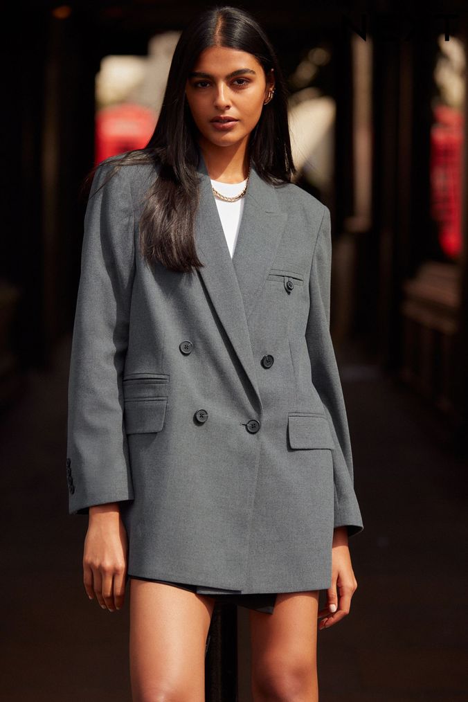 Next grey blazer womens online