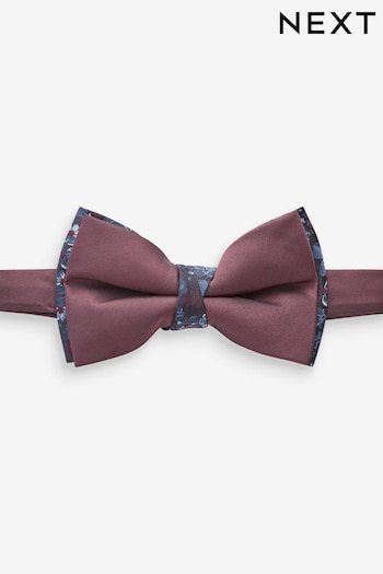 Burgundy Red Floral Bow Tie (184262) | £12