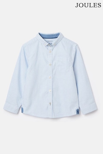 Joules Oxford Blue Long Sleeve Striped Oxford Shirt (184330) | £22.95 - £25.95