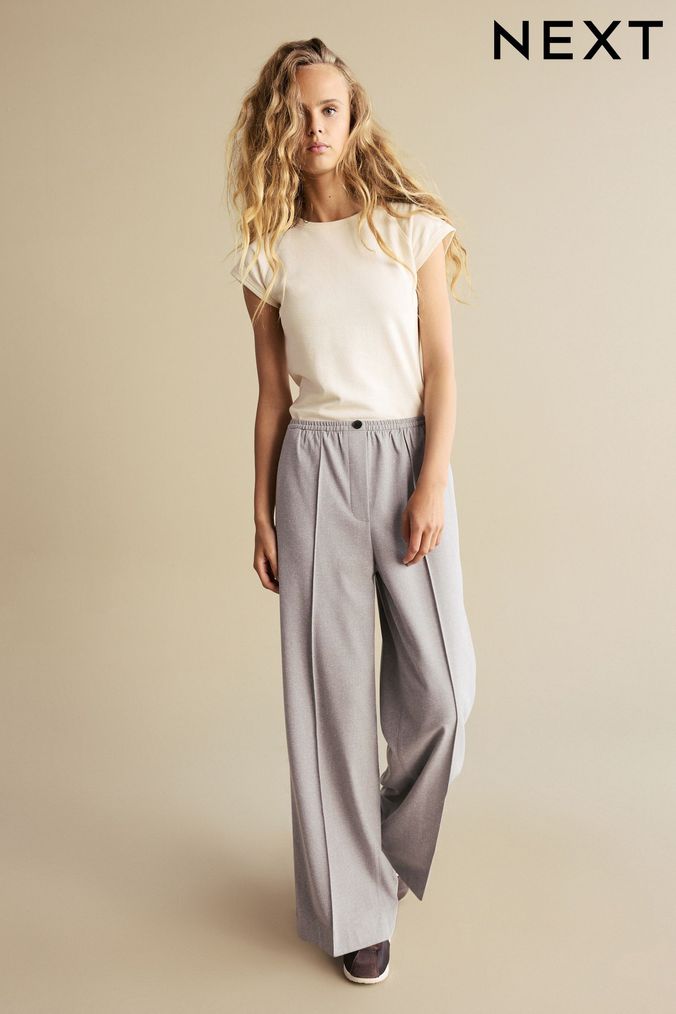 Wide Leg Work Trousers Wide Leg Belted Trousers Next