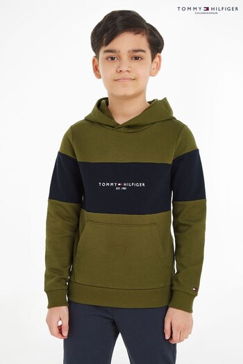 Tommy Hilfiger Kids Green Essential Colourblock Hoodie (184601) | £55 - £65