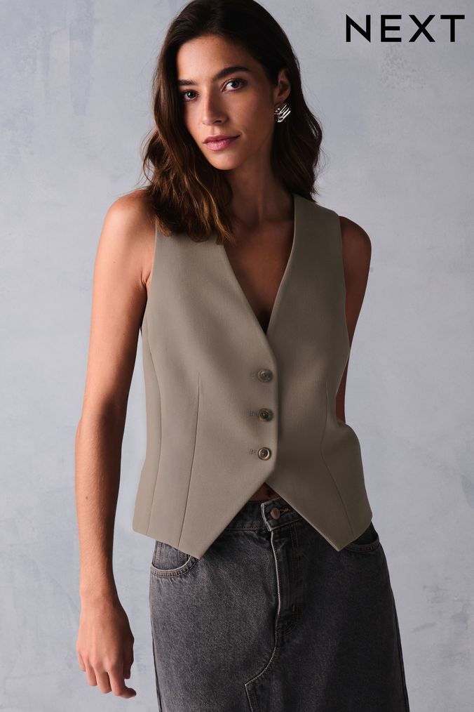 Women s Waistcoats Cropped Waistcoats Next UK